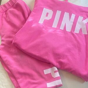 PINK Victoria's Secret Bright Pink Logo Pullover